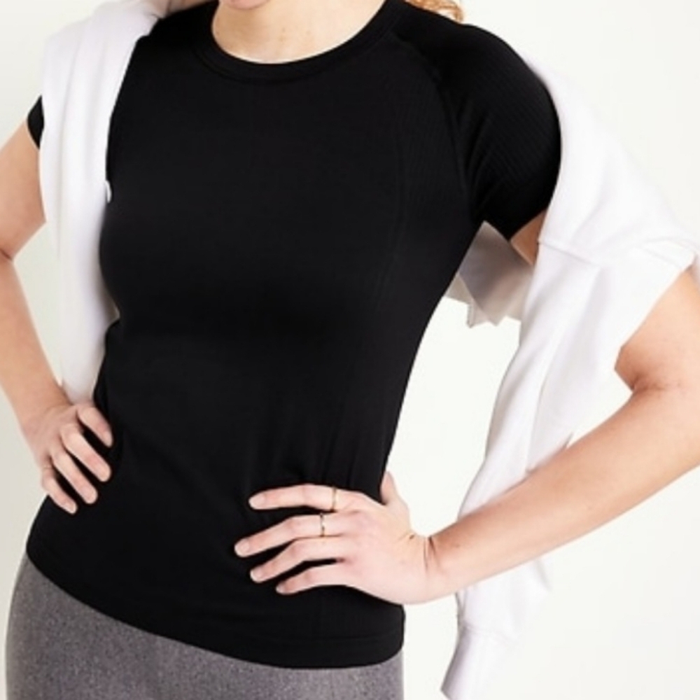 New sweater resistant fabric active tee shirt size xl color black